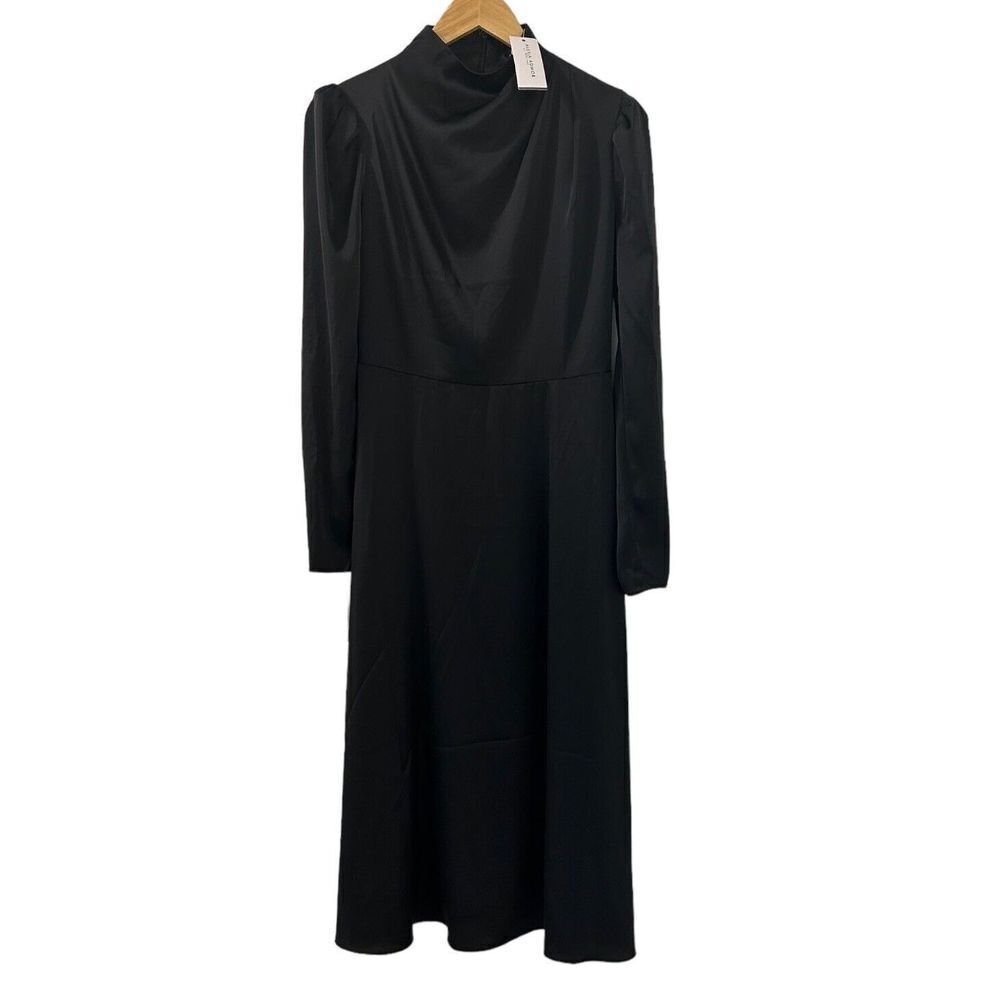Alexia Admor DENNI Black Midi Dress Size 4